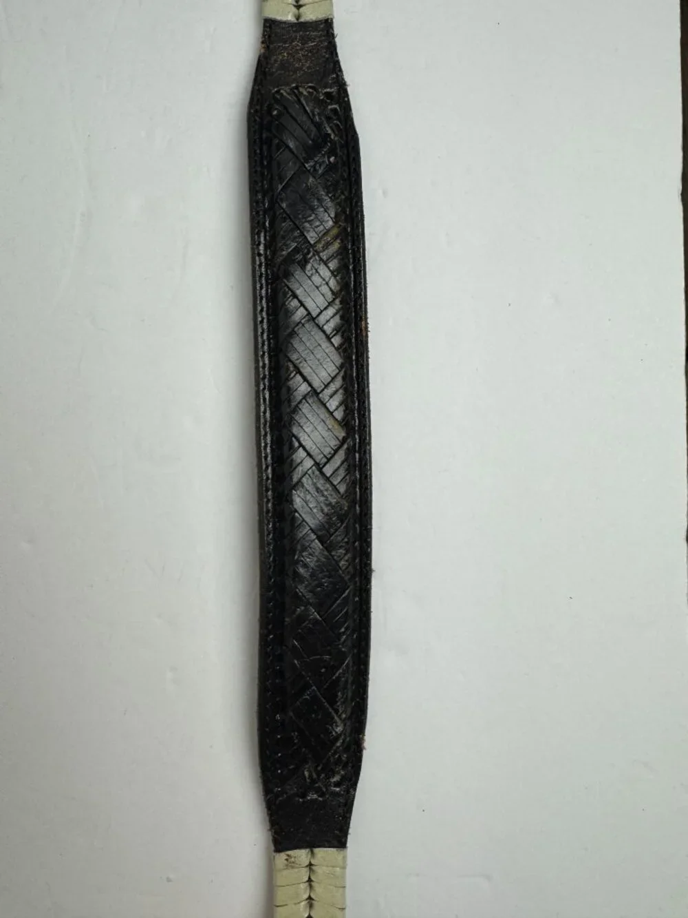 El Vaquero Genuine Leather Western Belt Sz 38 Black Tooled Mexico Silver Conchos